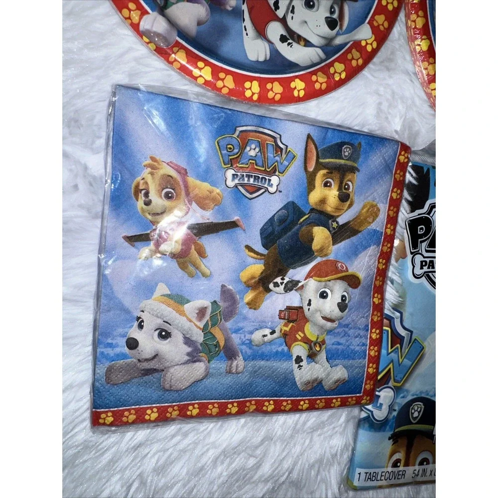 Paw Patrol Party Supplies Set 4 Packs Plates and 1 Pack Napkins Birthday Theme